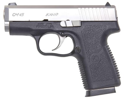 Kahr Arms CM4543 CM45 45 ACP 3.10" 5+1 Black Stainless Steel Slide Black Polymer Grip - $335.75 (add to cart to get this price) 