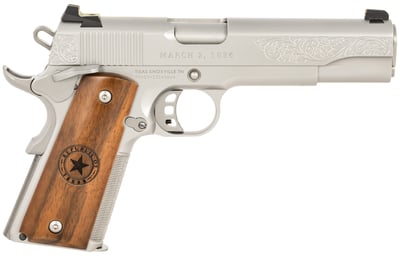 SDS Imports 1911 Republic of Texas Stainless / Walnut .45 ACP 5" Barrel 8-Rounds - $719.99 