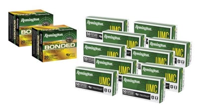 Remington Range & Defense Package 9mm 124 Grain FMJ 500 Rds + Bonded +P Jacketed Hollow Point 40 Rds - $150 (Free S/H)