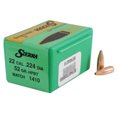 Sierra .22 Caliber .224 50gr or 55 gr. 100 Rnds from $13.99 (Free Shipping over $50)