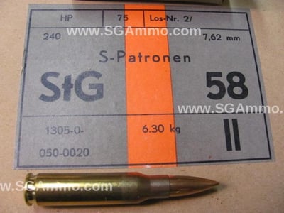 960 Round Case - 7.62x51 NATO 146 grain FMJ Hirtenberger Surplus Ammo 1970s Vintage - $459.60 + $26 SHipping