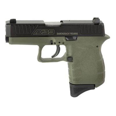 Diamondback DB9 9mm Pistol, 3" Barrel, Fixed Sights, OD Green, Black - DB0200P101 - $179.99 