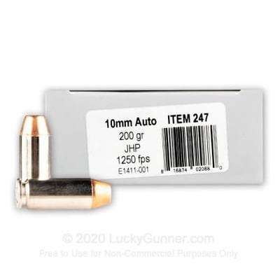 10mm - 200 Grain Nosler JHP - Underwood - 20 Rounds - $19.99 