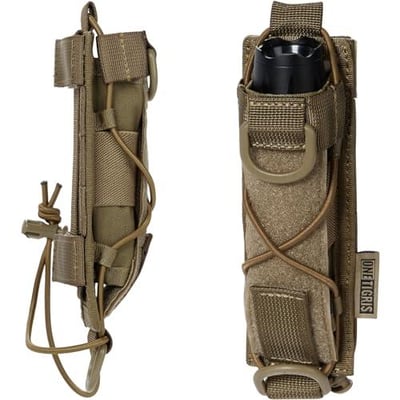 OneTigris Flashlight Holster Molle Flashlight Holder for Belt Tactical Pouch for Torch Linear Hand Tool with Open-top MOLLE Strap for Vertical & Horizontal Carrying - $6.99 + FREE Shipping
