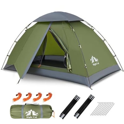 Night Cat Upgraded Backpacking Tents 1-2 Persons Easy Clip Setup Camping Tent Heavy Rainproof Compact Lightweight, Single-Size - $43.99 + FREE Shipping