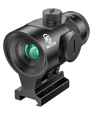 24% off MidTen 1x20 Compact Prism Scope - Motion Activated Etched Reticle Rifle Scopes - 10 Brightness Levels Red Illuminated Circle Dot Reticle - Button Control Optic for Hunting w/code ETN4K6ZY + FREE Shipping
