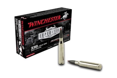 Winchester Expedition Big Game 338 Lapua Magnum 300 Grain Accubond Rifle Ammo - 20 Round box - S338LCT - $79.99 (FREE Shipping over $50)