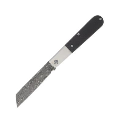 Bear & Son 4in Carbon Fiber Damascus Sheepsfoot Barlow - $84.99 (Free S/H over $95, excl. Ammo, Flamm.)