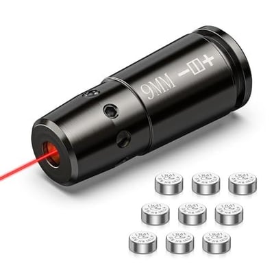 MidTen Bore Sighting Laser 223 5.56mm/ 9mm/12 Gauge with Extra Batteries - $9.51 w/code "7FCTQUIP" + 15% Prime discount + FREE Shipping