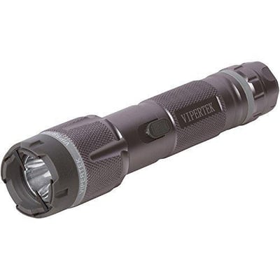 Vipertek Heavy Duty Stun Gun with Rechargeable LED Tactical Flashlight, Gunmetal Gray - $6.94 + FS over $49 (Free S/H over $25)