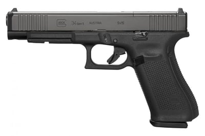 Glock 34 MOS Gen 5 9mm Full-Size Pistol with Front Serrations (10-Round Model) - $645.84