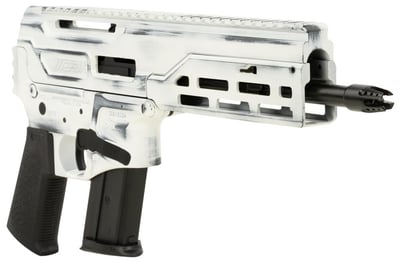 Diamondback DBX CF 5.7x28mm 8" 20+1, Battleworn Storm Tropper White Rec, Picatinny End Cap, Black Magpul K Grip - $849