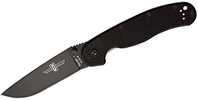 Ontario Knife Co. Rat-1 Black Coated AUS-8 Stainless Steel 3.6" Plain Edge Blade Nylon Handle 4-Position - $27.09 (Free S/H over $25)