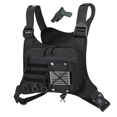 koculemi Outdoor Sports Chest Bag Concealed Chest Vest Holster Fits Most Pistols, Adjustable Anti-Theft EDC Travel Chest Pack (Black, Khaki, Olive) - $29.69 + FREE Shipping
