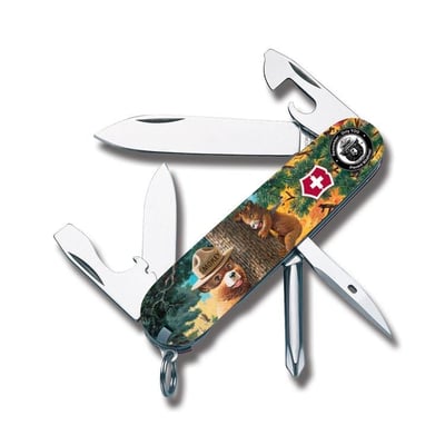 Victorinox Swiss Army Tinker Smokey Bear Series 3.625" with Tree Hugging Printed ABS Handles and Stainless Steel Blades - $24.99 (Free S/H over $75, excl. ammo)