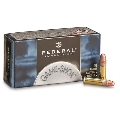 In Stock - Federal Game Shok .22 LR CPRN 40 Grain 50 Rounds - $5.03 (Buyer’s Club price shown - all club orders over $49 ship FREE)