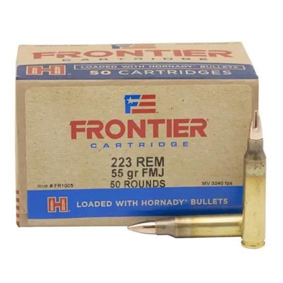 Hornady Ammo Frontier 223rem 55gr Fmj 50rds - $22.99 ($14.99 flat rate shipping)