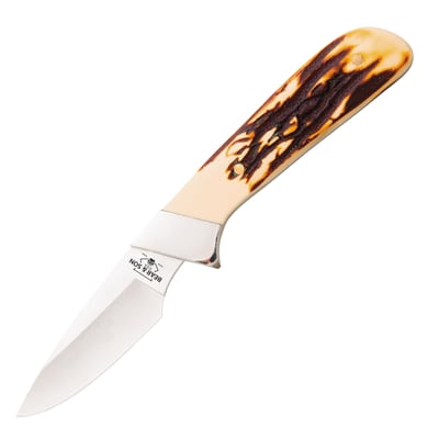 Bear & Son Stag Delrin Invincible Skinner Knife 2-3/4" Drop Point Blade Stag - $24.99