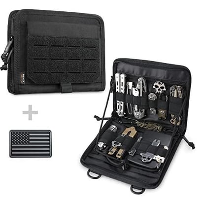 WYNEX Tactical Folding Admin Pouch, Molle Tool Bag of Laser-Cut Design Include U.S Patch - $17.99 (Free S/H over $25)