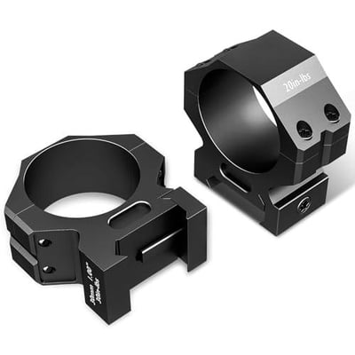 Hiram Scope Rings Set of 2, 30 mm 7075 Aluminum Alloy Low Profile with 1 in. Height for 20 mm Picatinny Rail - $11.99 w/code "8I67WCEF" + FREE Shipping