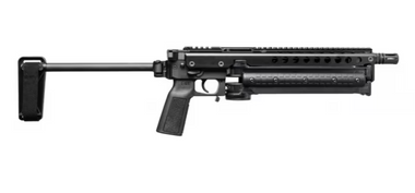HOT ITEM Kel-Tec KP50, Semi Automatic Pistol, 5.7x28, (2) Coupled 50rd Magazines, 9.6" Barrel, Folding Brace, B5 Pistol Grip, Ambidextrous Controls, Black - KP50BLKB - $999.95