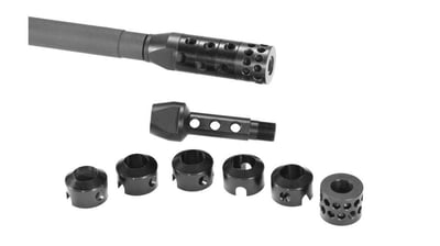 UM Tactical R.A.G.E. Total Compensation System Muzzle Brake, .223 Remington/5.56x45mm NATO, 1/2x28, Right Hand Ports, Black - $134.99 w/code "OPGP10" (Free S/H over $49 + Get 2% back from your order in OP Bucks)