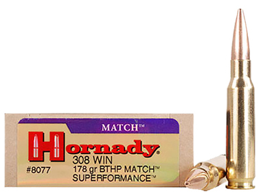 Hornady 8077 Superformance Match 308 Winchester/7.62 NATO 178 GR HPBT 20 rounds-flat rate shipping $14.95 - $24.77