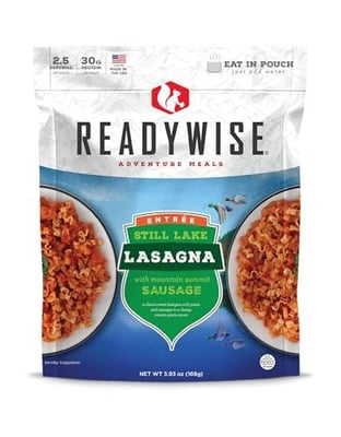ReadyWise Adventure Meal Cheesy Lasagna, 2 Servings – Freeze-Dried MRE for Emergency Preparedness, Camping, Hiking, Backpacking, Survival Food, Long-Term Storage, and Disaster Readiness - $4.78 + FREE Shipping