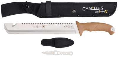 Camillus Carnivore Machete with Removable Trimming Knife Brown - Heavy-Duty - CAM-19236-003 - $15.99