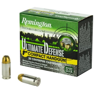 Remington Compact Ultimate Home Defense 380 ACP 102 Grain Brass Jacketed Hollow Point 500 Rnds - $150 (Free S/H)