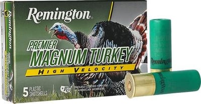 Remington Ammo Premier Magnum Turkey High Velocity 12 Gauge 3.50" 2 oz 4 Shot 5 Per Box - $5.99 