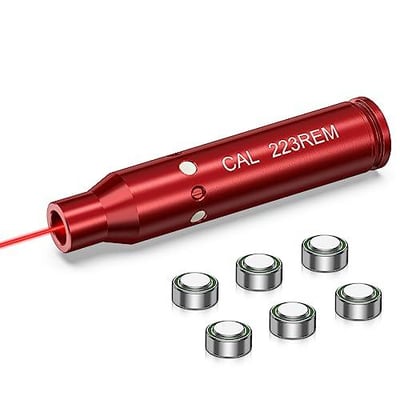 MidTen Bore Sight Laser 223 5.56mm/ 9mm/12 Gauge with Extra Batteries - $9.79 w/code "KIHC4CZJ" + FREE Shipping