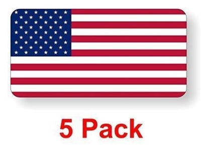 (5) American Flag Hard Hat Stickers / Decals / Labels Tool Lunch Box Helmet Patriotic Old Glory - $1.95 + Free Shipping (Free S/H over $25)