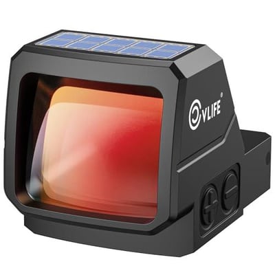 45% off CVLIFE WildHawk Solar Auto Brightness Red Dot Sight for RMR, 2MOA Dot & 40MOA Circle Large Lens Open Reflex Optics, Motion Awake Red Dot Scope with Adapter for MOS & 21mm Picatinny Absolute Co-witness w/code 9HU8JCXT - $109.99 + FREE Shipping