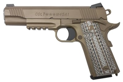 Colt M45A1 CQBP Marine 1911 .45 ACP with Desert Tan Finish and Rail - $1999.99 (Free S/H on Firearms)