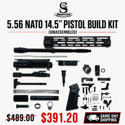 AR-15 5.56 Nato 14.5″ Pistol Build Kit (Unassembled) - $391.2 