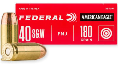 Federal American Eagle - 40 S&W - 180 Grain FMJ - 1000 Rounds - $420 