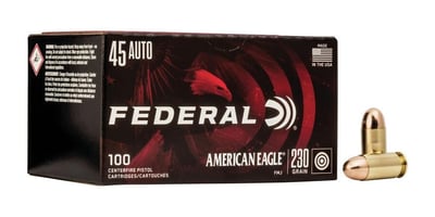 Federal AM Eagle 45 ACP 230Gr FMJ 100 Rnd - $52.68