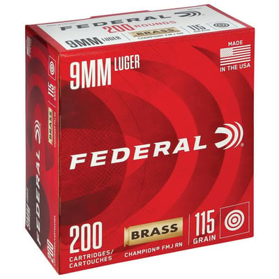 Federal Champion 9mm 115Gr Full Metal Jacket 1000 Rnd - $250 (Free S/H)