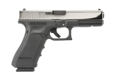 Glock G17 Gen 4 9mm, 4.49" Barrel, Polymer Grip, Silver/Black, 17rd - $539