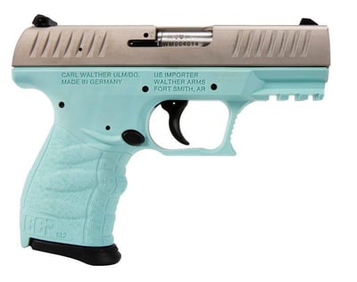 Walther CCP M2 Angel Blue / Stainless .380 ACP 3.54" Barrel 8-Rounds Adjustable Rear Sight - $275.73 