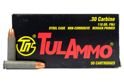 Tulammo TA301100 Centerfire Rifle 30 Carbine 110 GR FMJ 1000 Round Case - $212.83