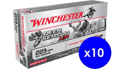 Winchester DEER SEASON XP .223 Remington 64 grain Extreme Point Polymer Tip Centerfire Rifle Ammo, 200 Rounds - $213.99 (Free S/H over $49 + Get 2% back from your order in OP Bucks)