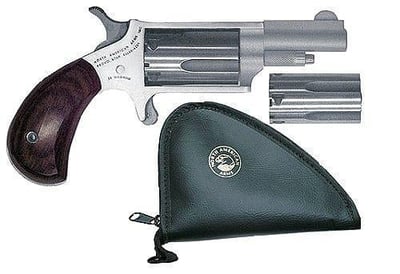 NAA Mini-revolver 22lr/22mag Combo 1.62" 5rd Rosewood Grip Matte SS - $243.49 w/code "WELCOME20"