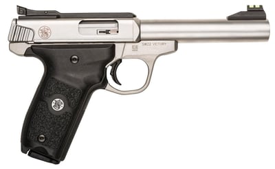 S&W SW22 Victory Single 22 LR 5.5" 10+1 Black Polymer Grip Stainless - $338.91
