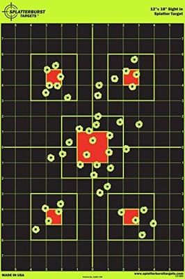 12"x18" Sight in Splatterburst Target - Instantly See Your Shots Burst Bright Florescent Yellow Upon Impact! (50 pack) - $39.99 + FREE Shipping