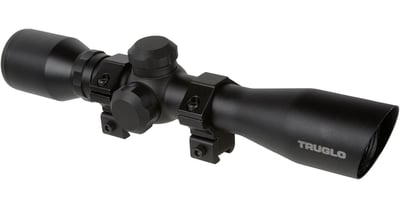 TRUGLO 4x32MM Compact Tactical Hunting Shooting Durable Waterproof Fogproof Scratch-Resistant Aluminum Tube Duplex Reticle Riflescope with Weaver-Style 3/8 Mount & Lens Covers Included, Black - $34.58 + FREE Shipping