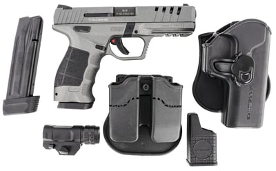 SAR USA SAR9X 9mm Pistol W/ Weapon Light, Platinum Cerakote - $249.99