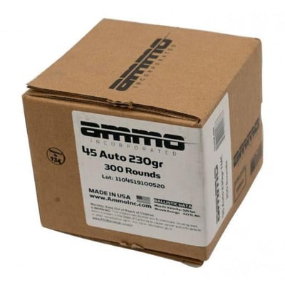 Ammo Inc 45 ACP Ammo 230 Grain TMC 300rd Range Pack - $129.99