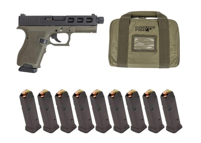 PSA Dagger Compact 9mm Pistol With Sw3 Extreme Carry Cut Slide & Threaded Barrel, Slide Black Dlc, 2-tone Sniper Green Frame,10-15 Rd Magazines - $379.99 shipped + FREE (2) boxes of Sierra Ammo 
